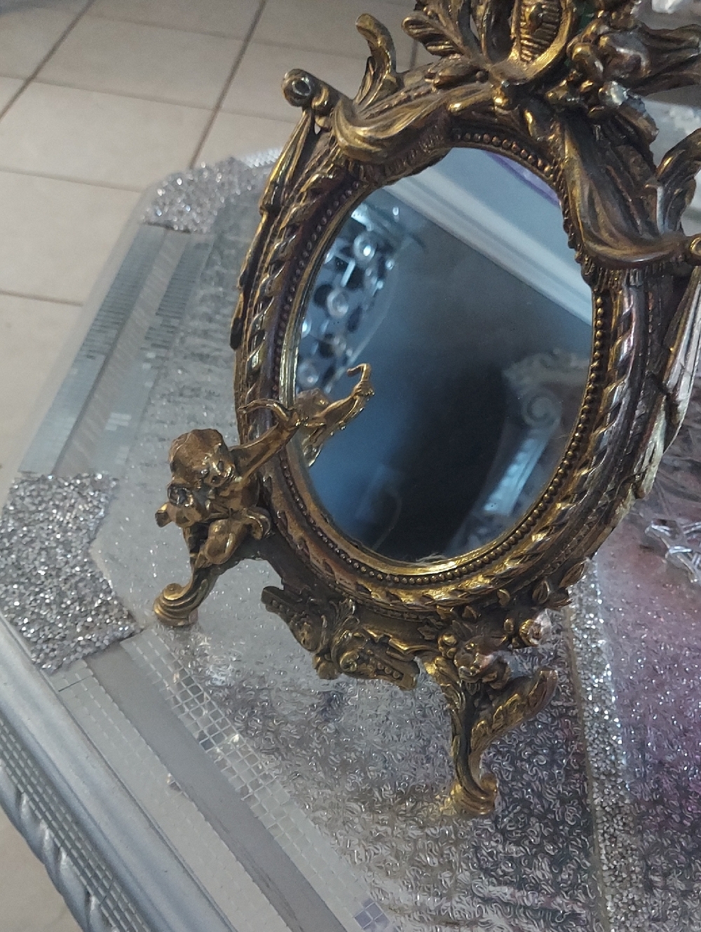 Brass Ornate Photo/mirror